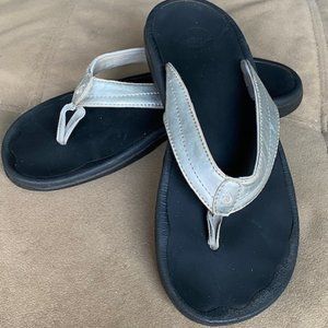 Olukai Silver Ohana Flip Flops